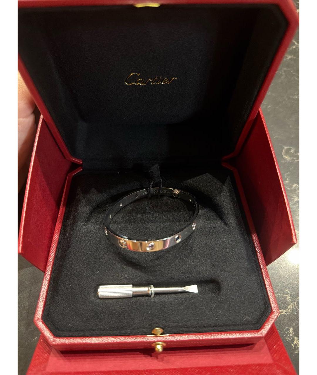 CARTIER Серебрянный браслет из белого золота, фото 3