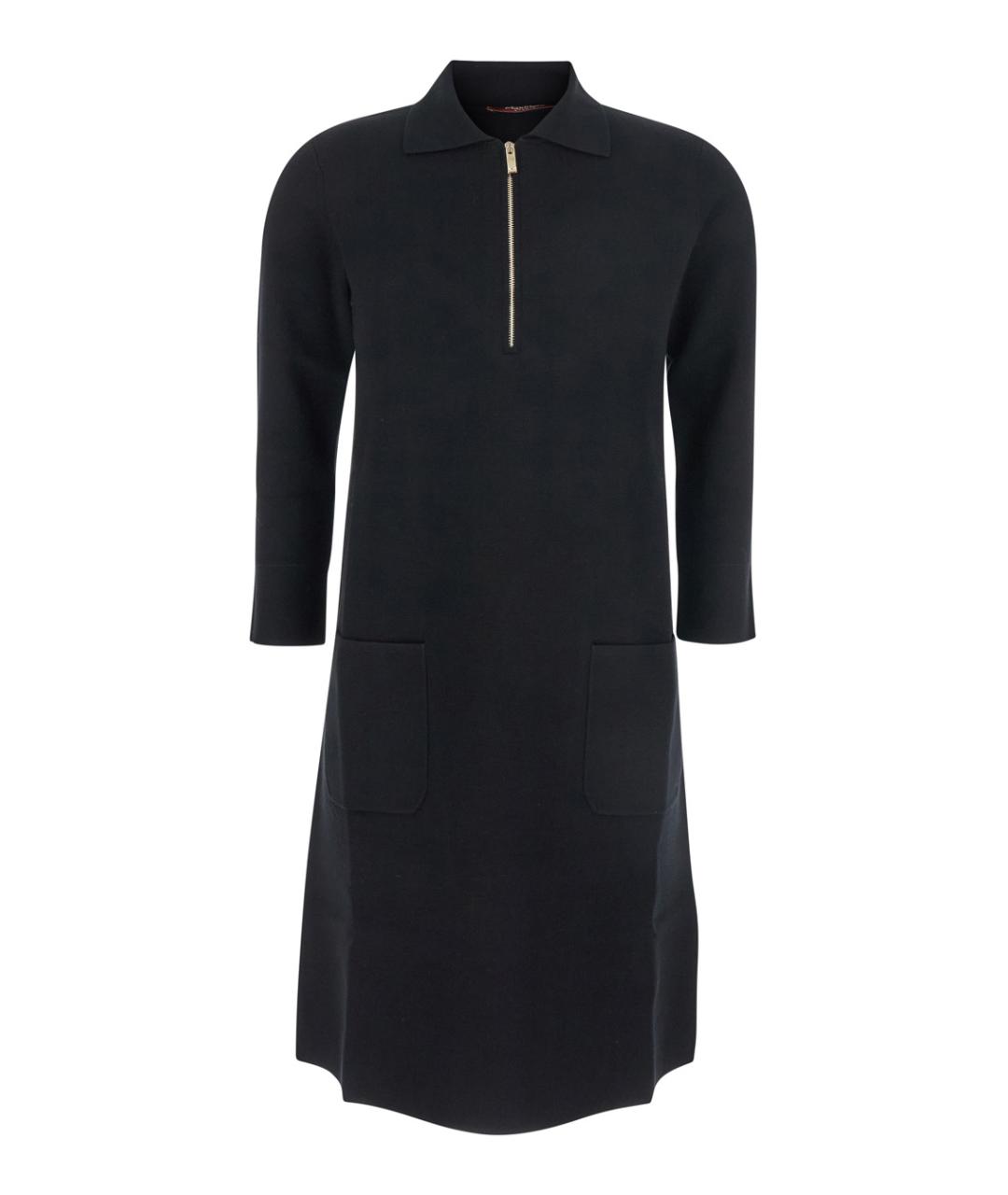 MAX MARA STUDIO Черное вискозное повседневное платье, фото 1