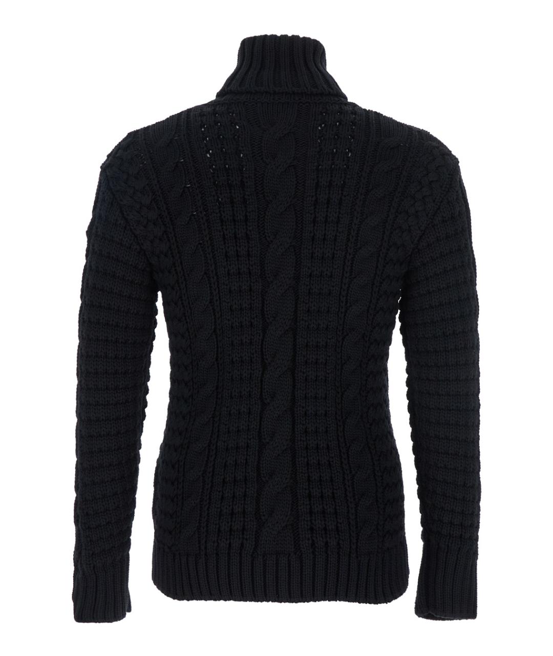 MONCLER Черный шерстяной джемпер / свитер, фото 2