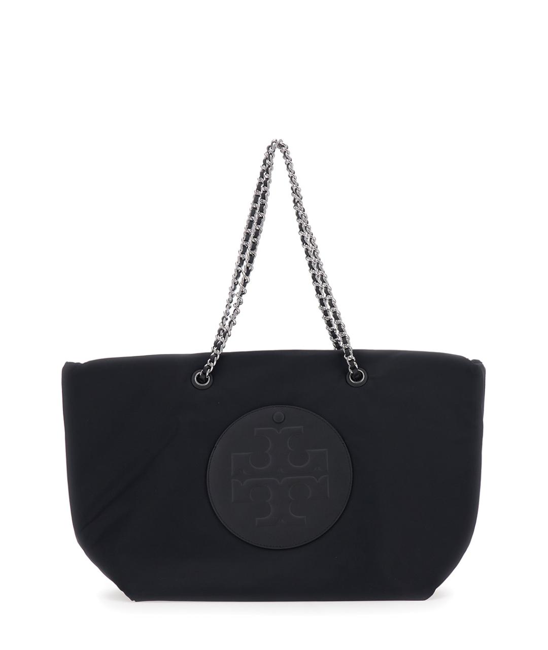 TORY BURCH Черная синтетическая сумка тоут, фото 1