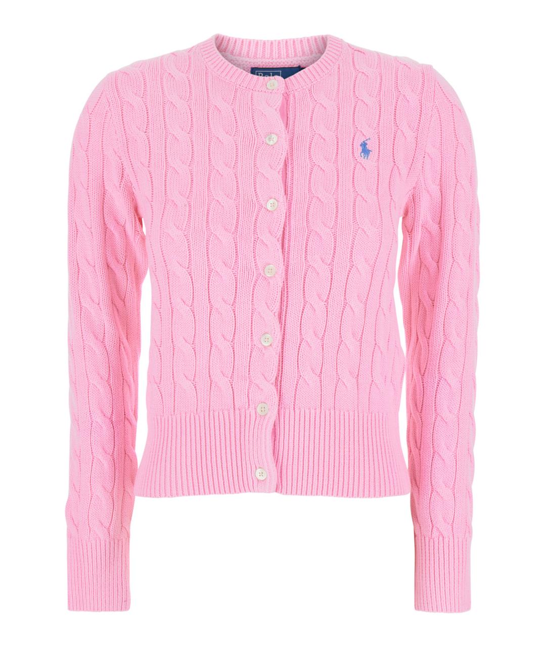 POLO RALPH LAUREN Розовый хлопковый кардиган, фото 1