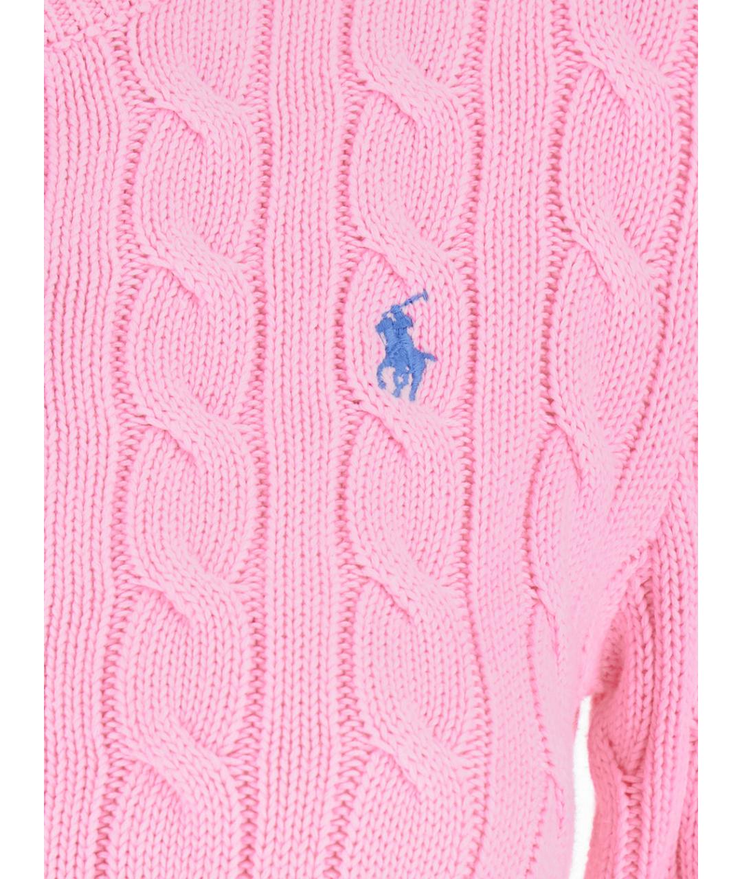 POLO RALPH LAUREN Розовый хлопковый кардиган, фото 3