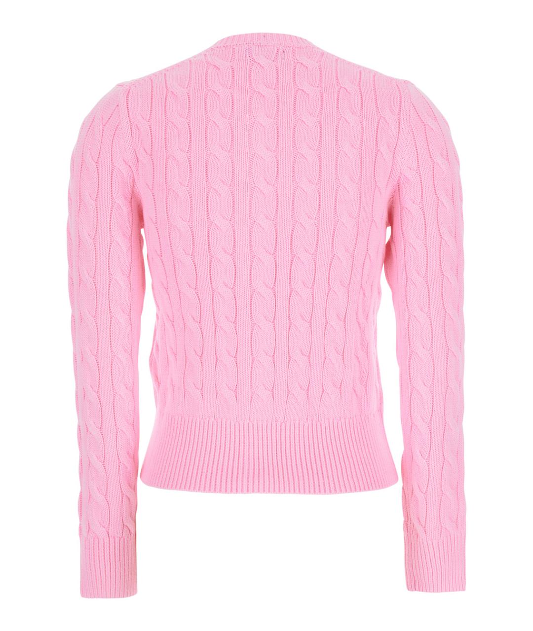 POLO RALPH LAUREN Розовый хлопковый кардиган, фото 2