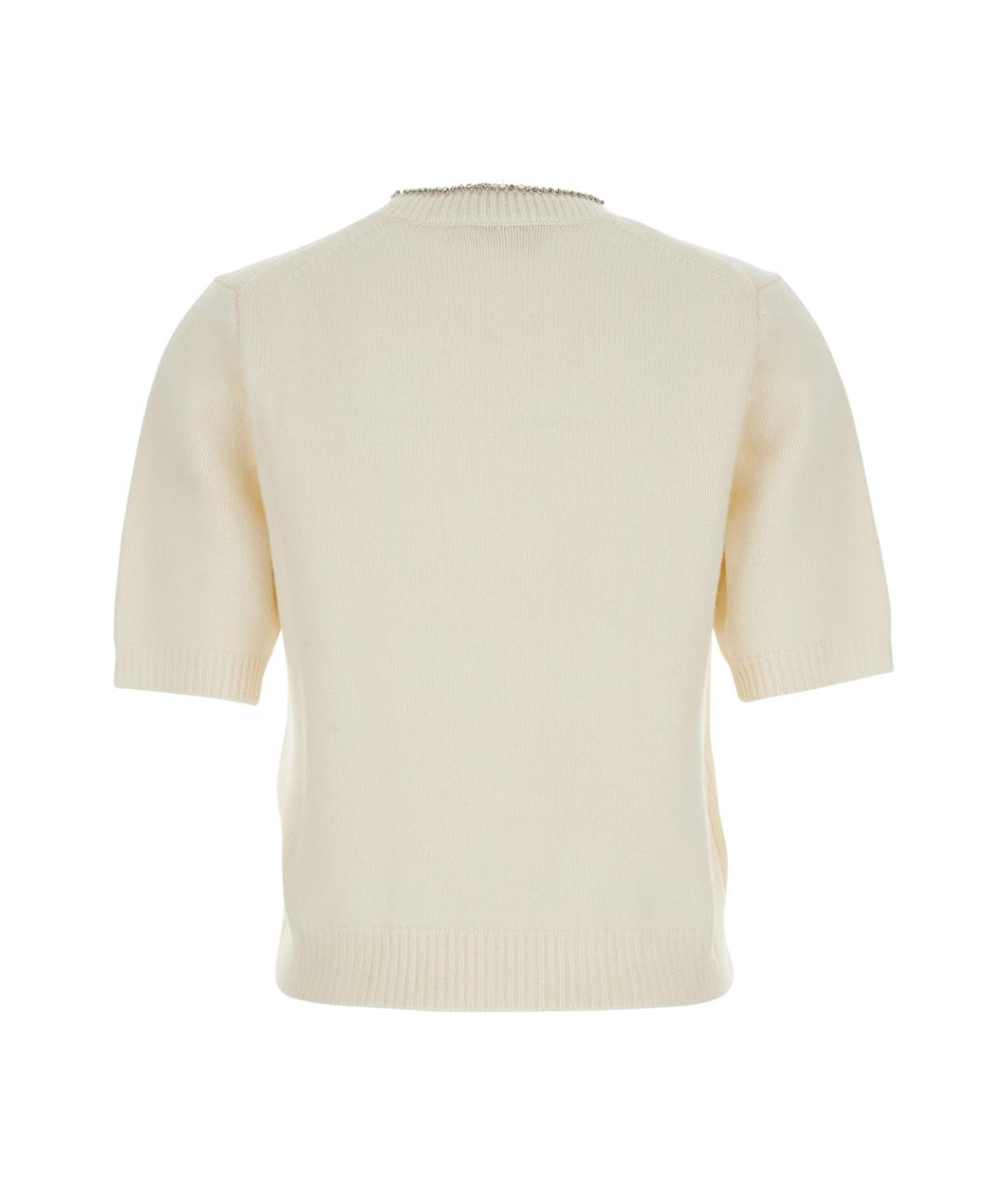 SEMICOUTURE Белый шерстяной джемпер / свитер, фото 2