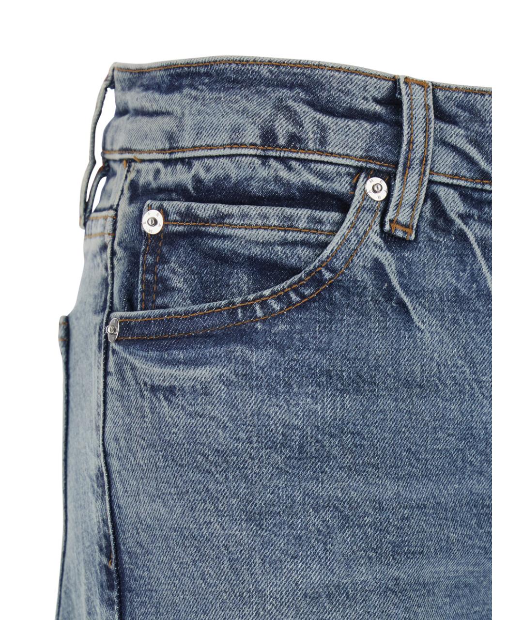 FRAME Синие хлопковые джинсы клеш, фото 3