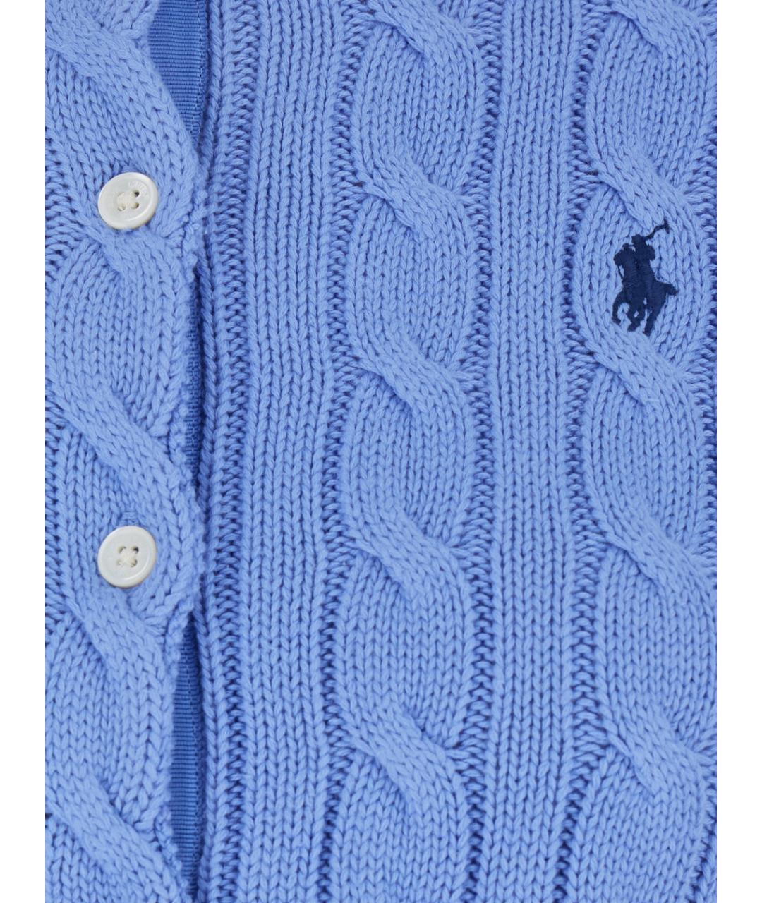 POLO RALPH LAUREN Синий хлопковый кардиган, фото 3