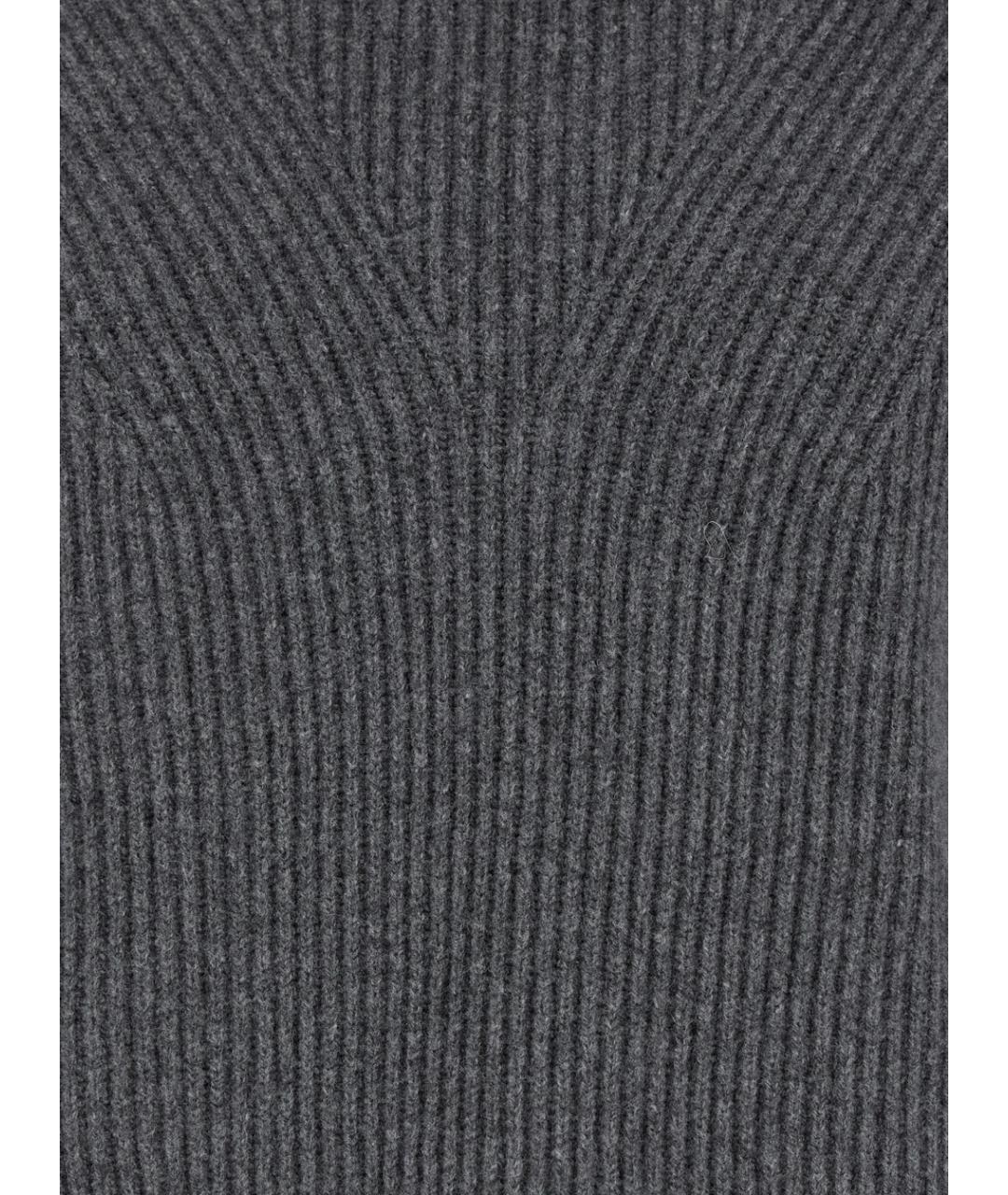 MAX MARA STUDIO Серый шерстяной джемпер / свитер, фото 3