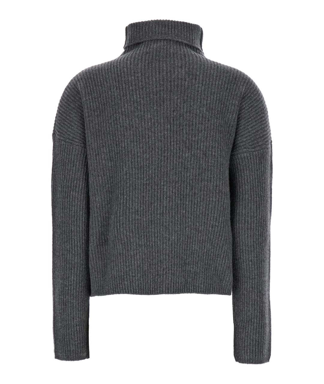 MAX MARA STUDIO Серый шерстяной джемпер / свитер, фото 2