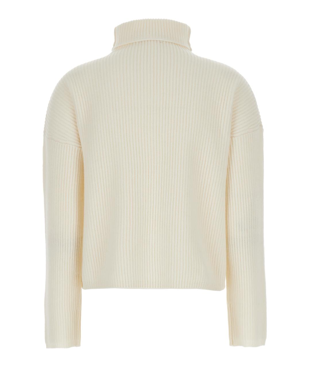 MAX MARA STUDIO Белый шерстяной джемпер / свитер, фото 2