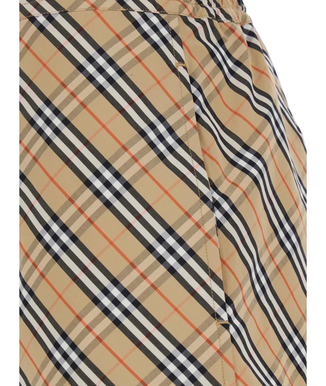 BURBERRY Бежевые хлопковые шорты, фото 3