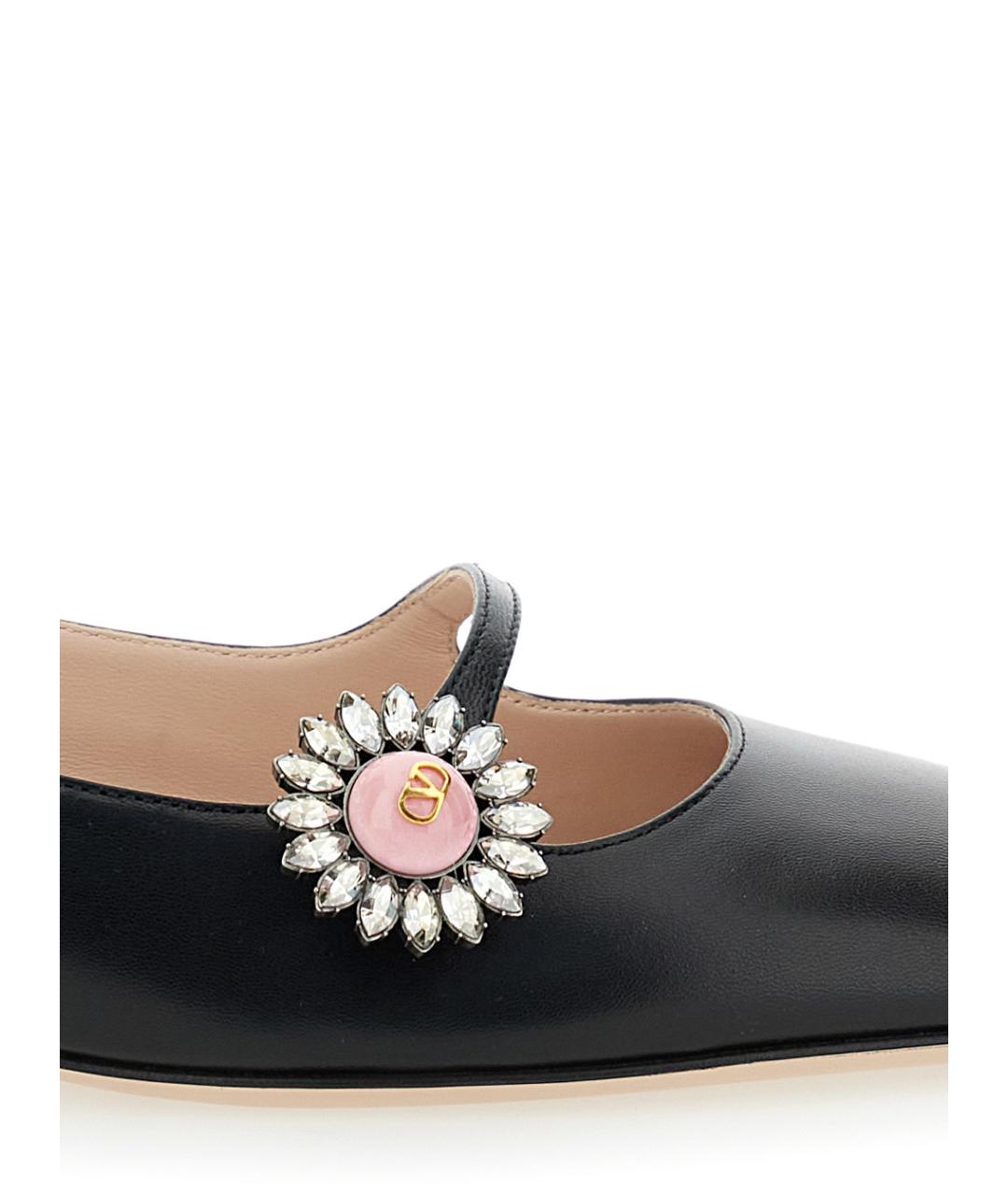 VALENTINO Черные кожаные балетки, фото 5