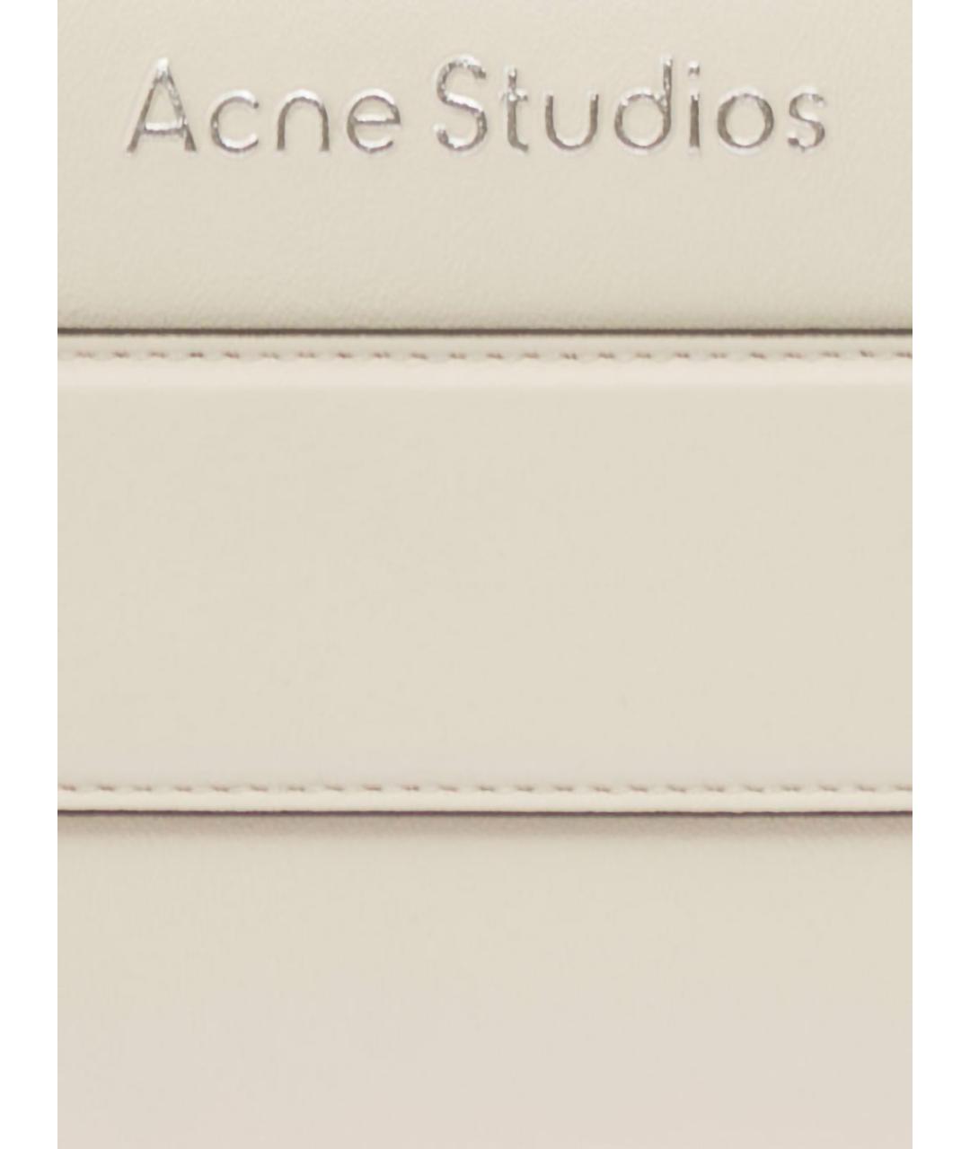 ACNE STUDIOS Белая кожаная сумка через плечо, фото 5