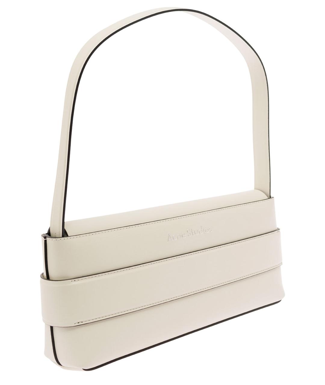 ACNE STUDIOS Белая кожаная сумка через плечо, фото 3