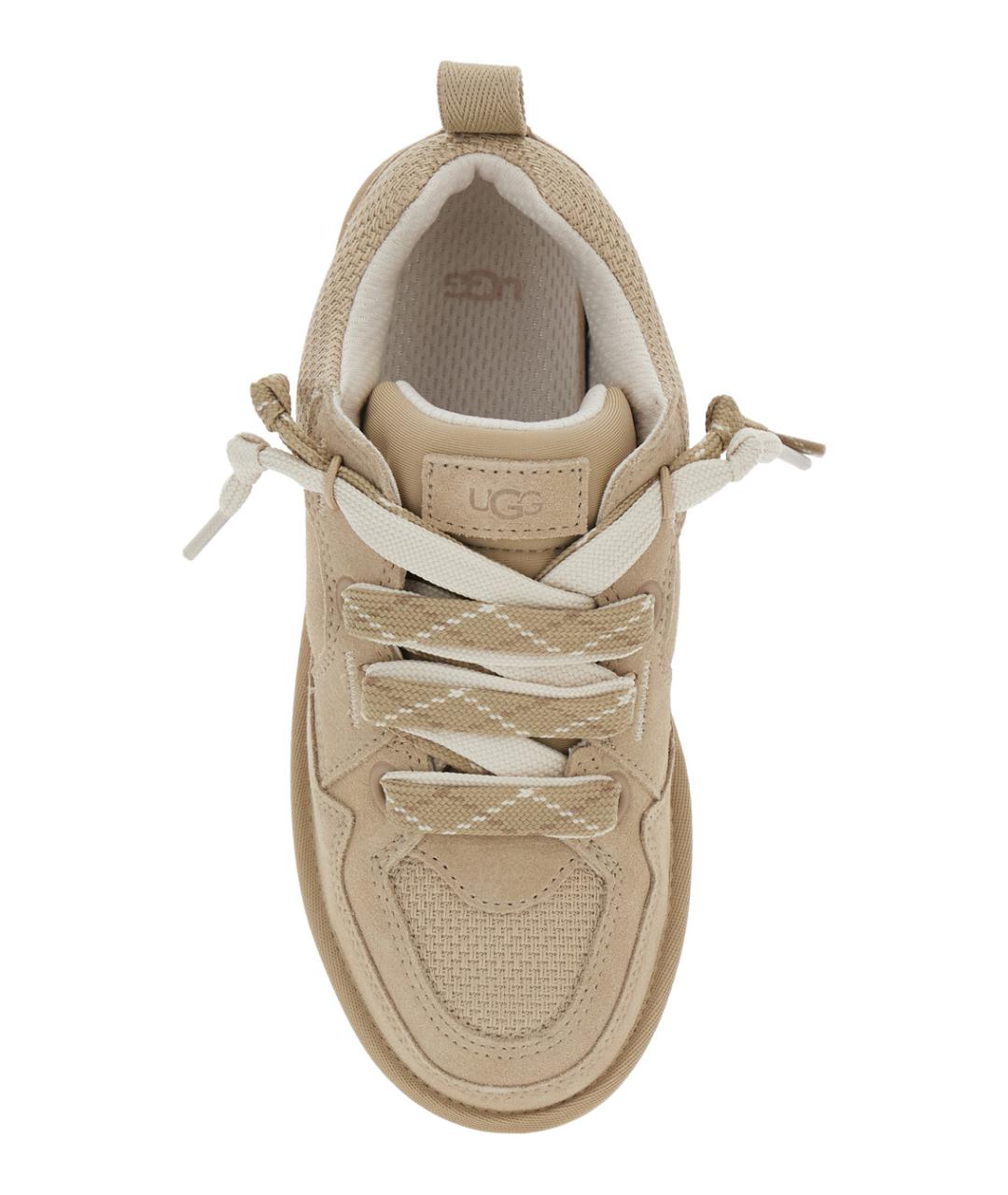 UGG AUSTRALIA Бежевые замшевые кроссовки, фото 4