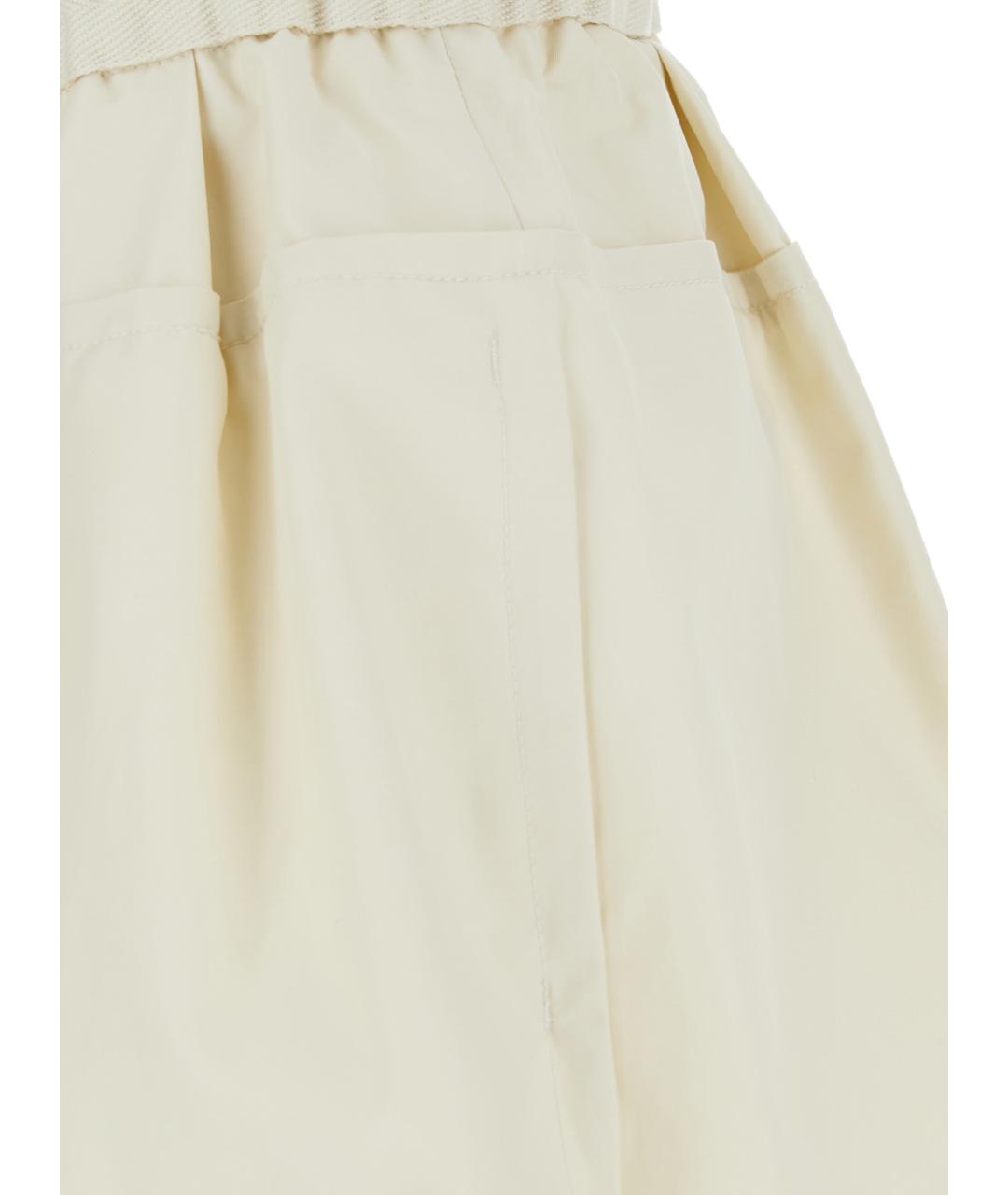 MONCLER Белые хлопковые шорты, фото 3