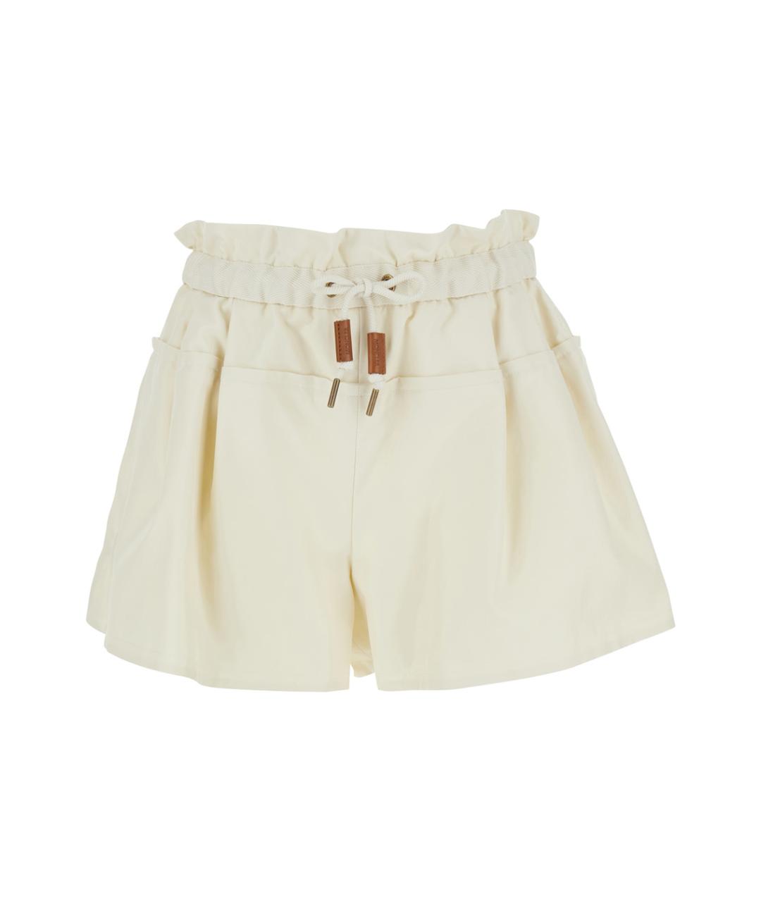 MONCLER Белые хлопковые шорты, фото 1