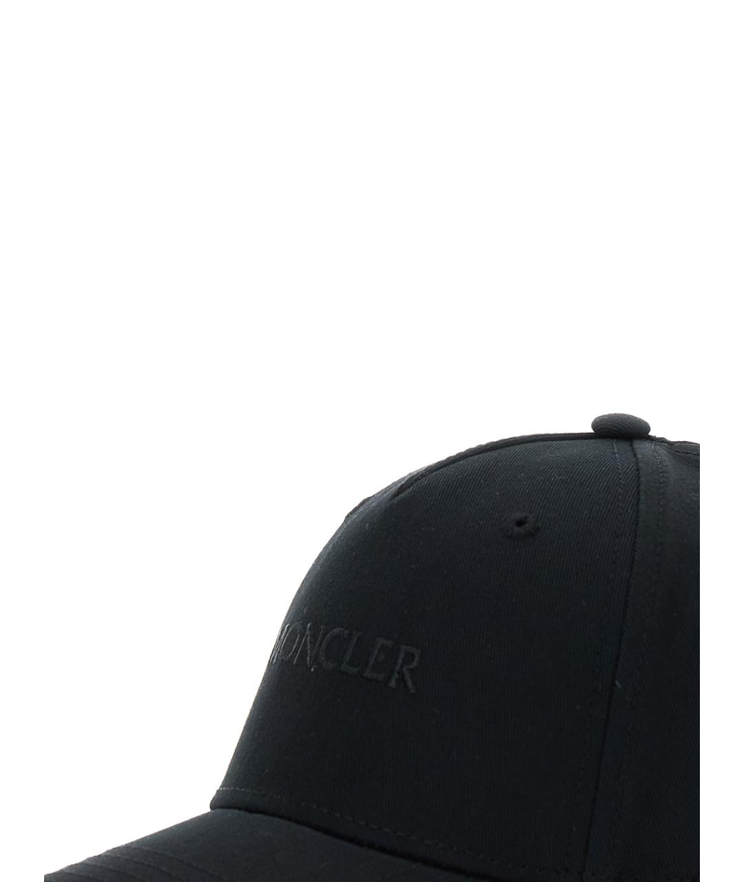MONCLER Черная хлопковая кепка, фото 3