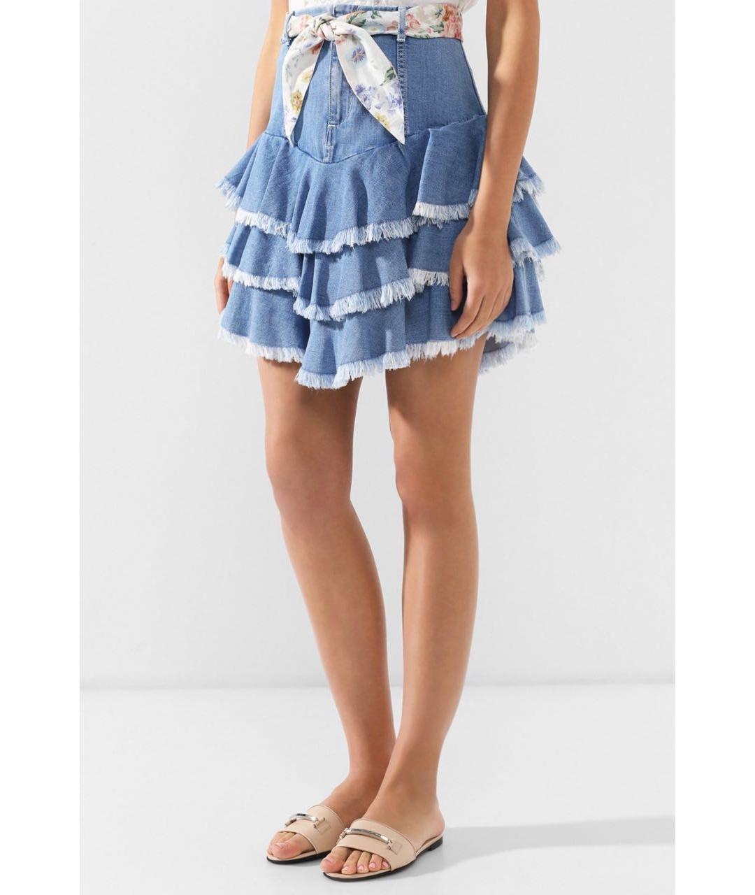 ZIMMERMANN Голубые деним шорты, фото 7