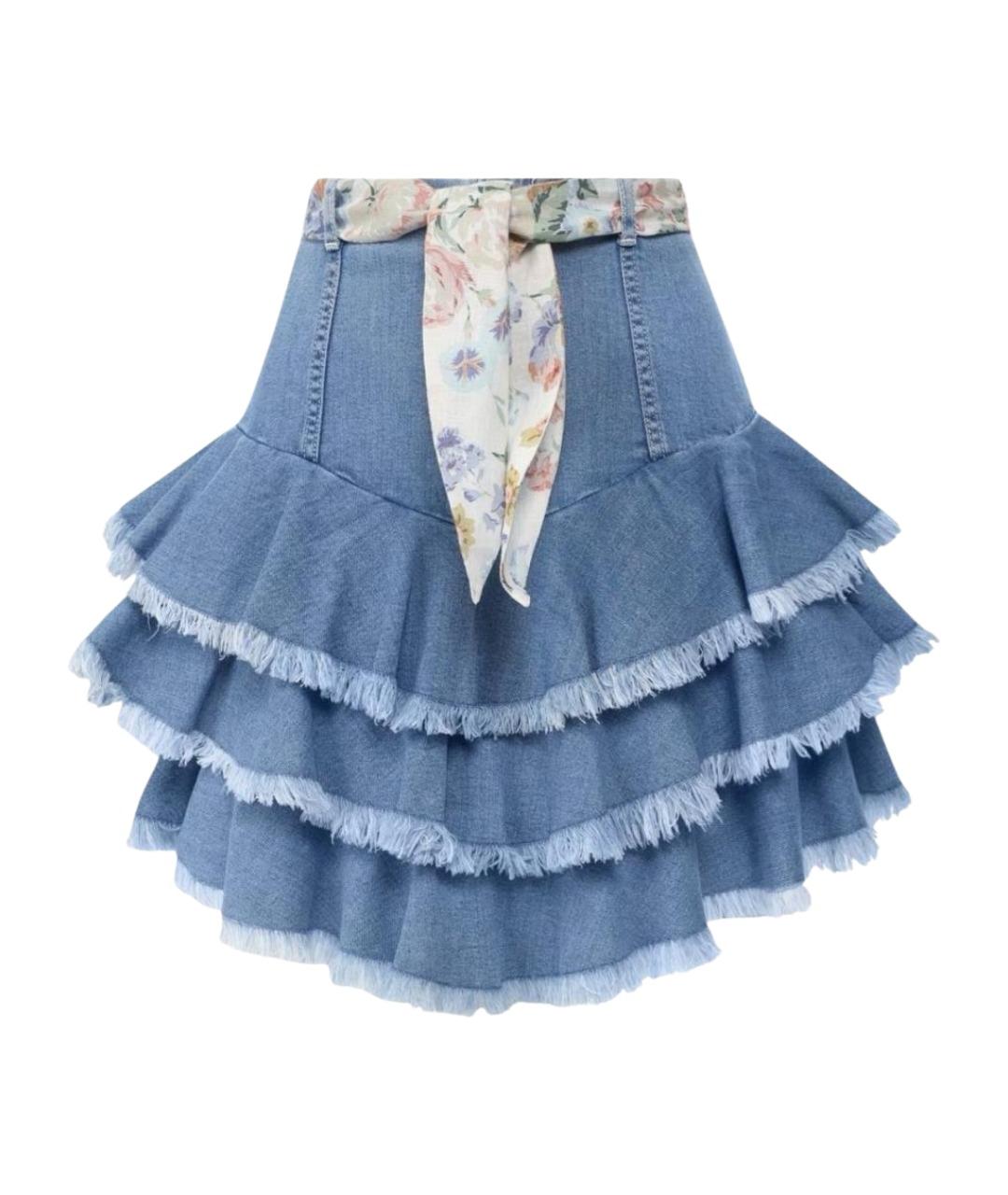 ZIMMERMANN Голубые деним шорты, фото 1