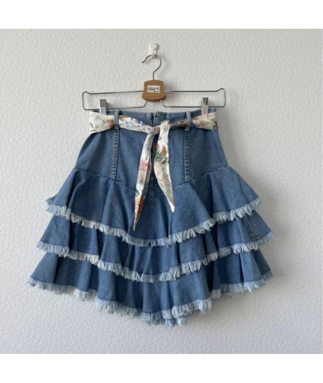 ZIMMERMANN Голубые деним шорты, фото 6