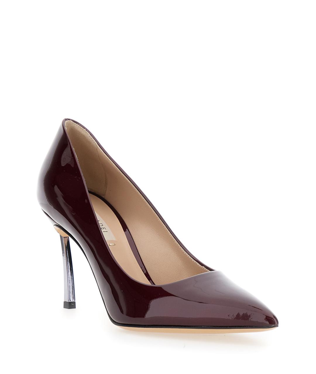 CASADEI Бордовые кожаные туфли, фото 2