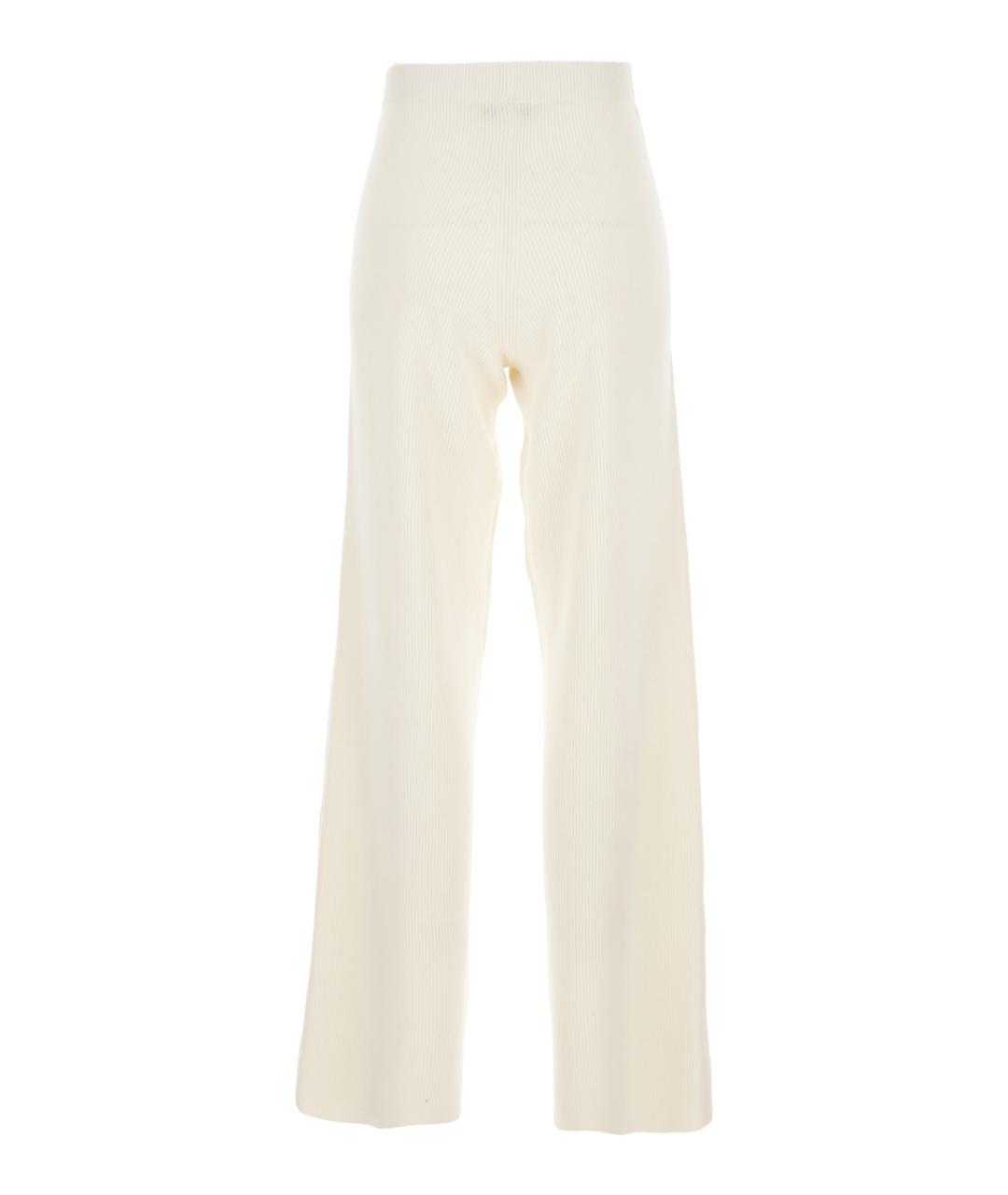 FABIANA FILIPPI Бежевые шерстяные прямые брюки, фото 2