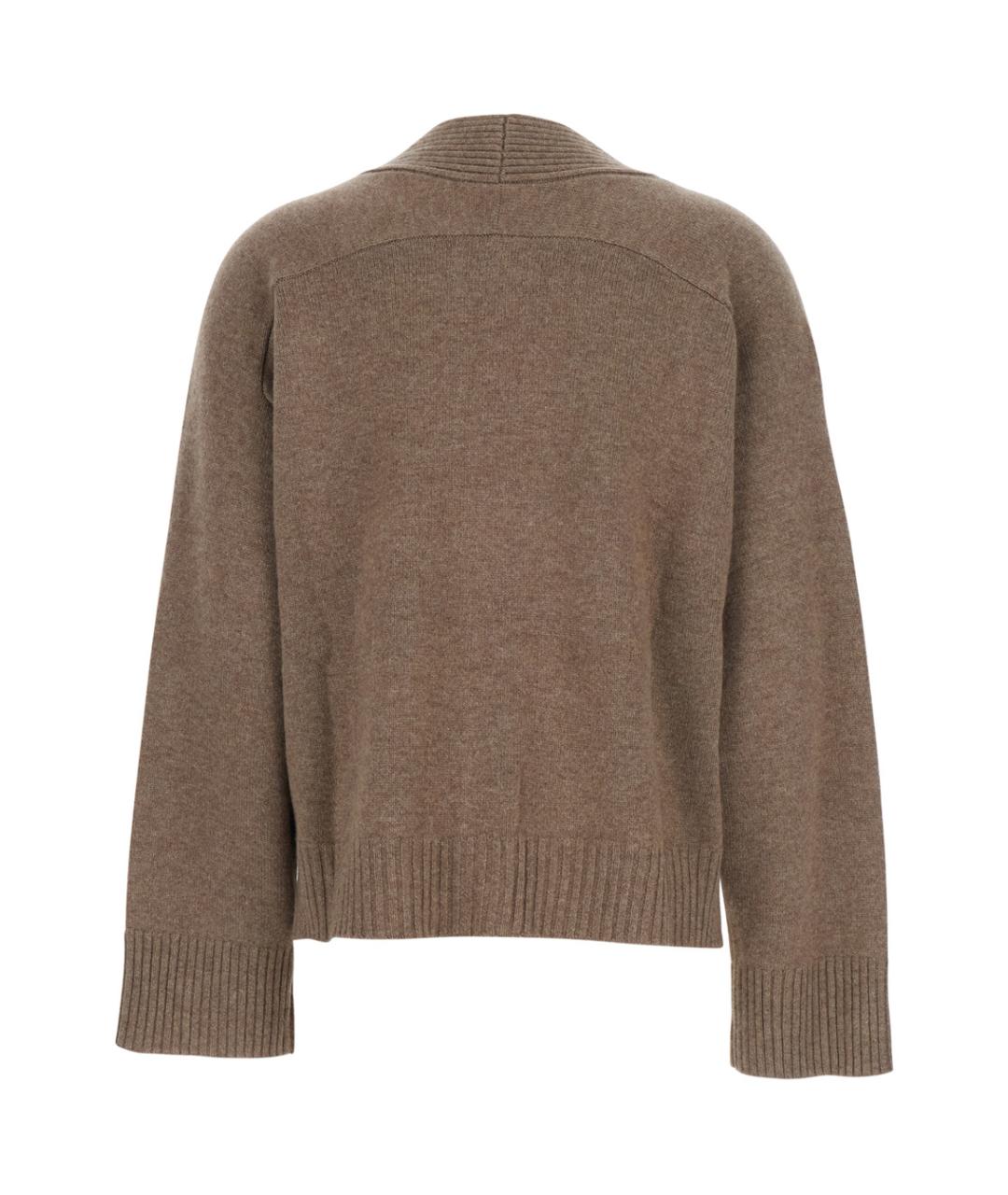 LOULOU STUDIO Коричневый кашемировый джемпер / свитер, фото 2