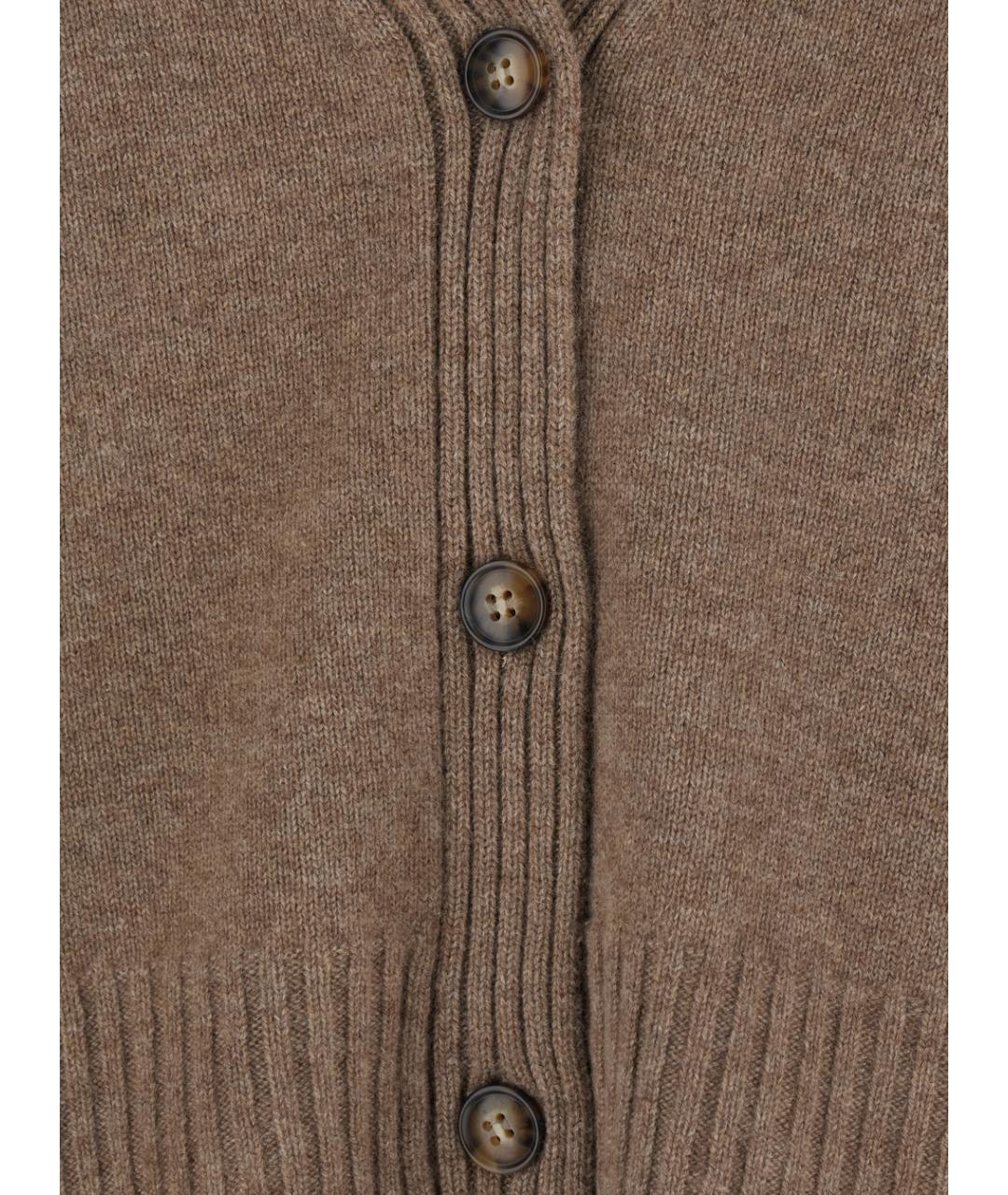 LOULOU STUDIO Коричневый кашемировый джемпер / свитер, фото 3