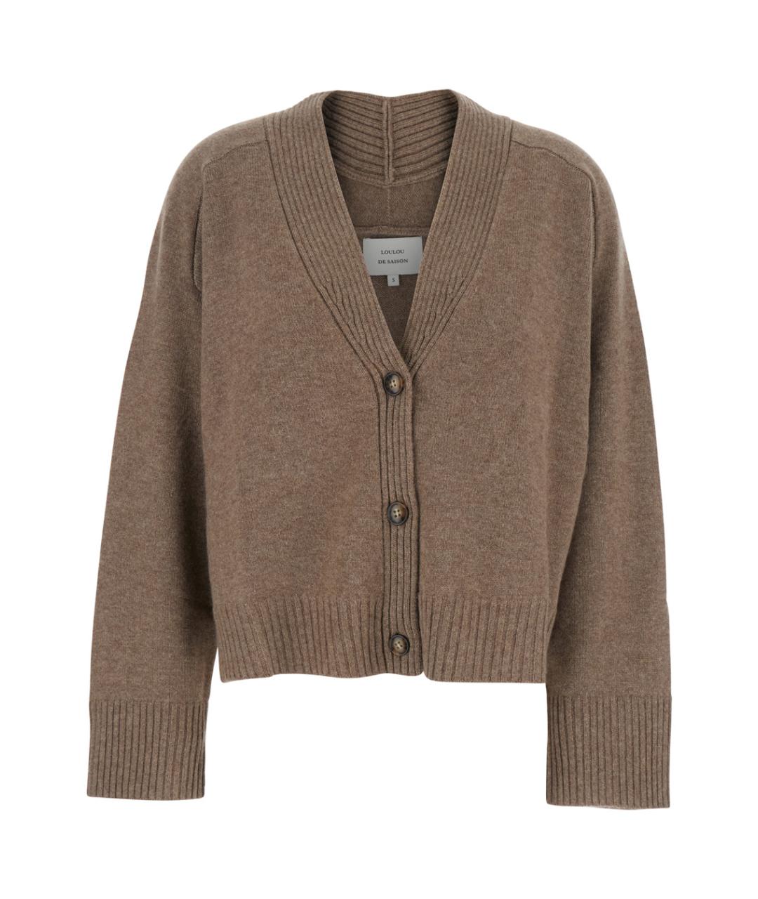 LOULOU STUDIO Коричневый кашемировый джемпер / свитер, фото 1