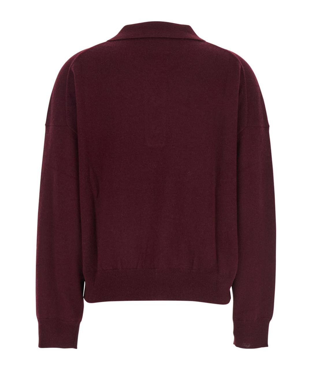ALLUDE Бордовый шерстяной джемпер / свитер, фото 2