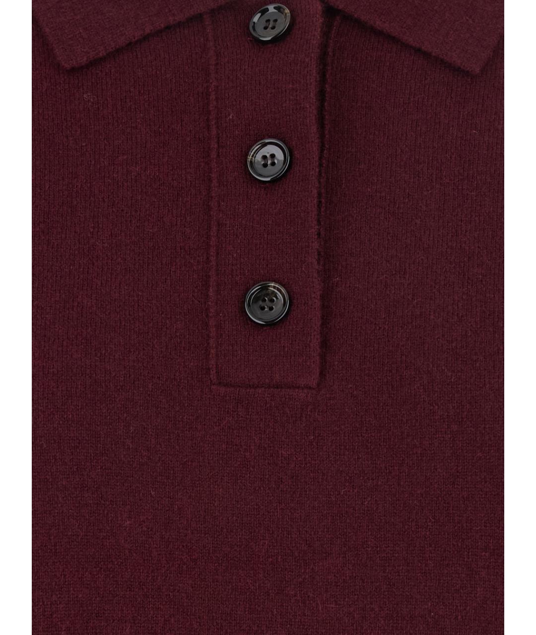 ALLUDE Бордовый шерстяной джемпер / свитер, фото 3