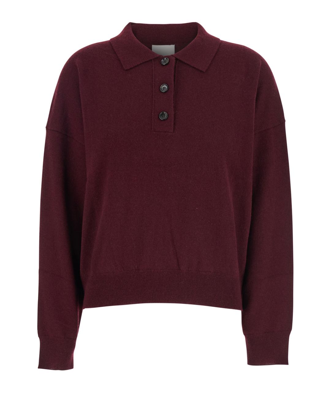 ALLUDE Бордовый шерстяной джемпер / свитер, фото 1