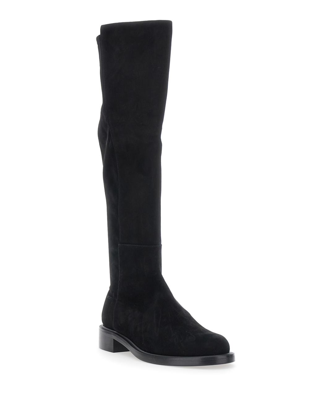 STUART WEITZMAN Черные замшевые сапоги, фото 2