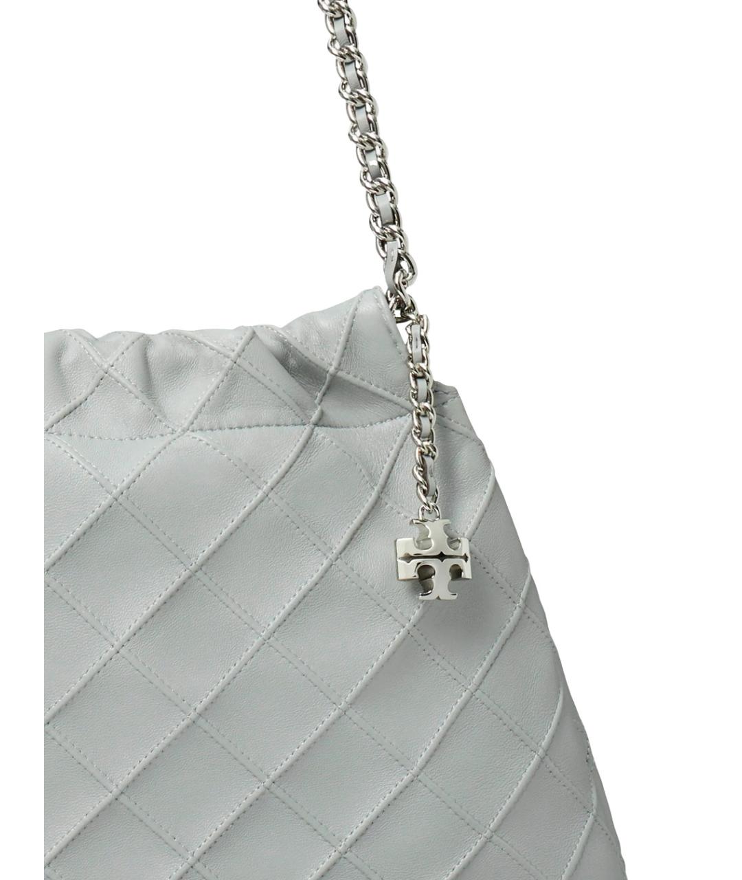 TORY BURCH Серая кожаная сумка через плечо, фото 3