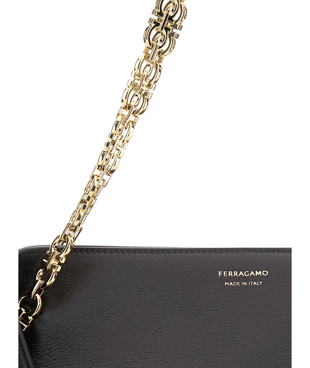 FERRAGAMO Коричневая кожаная сумка через плечо, фото 3