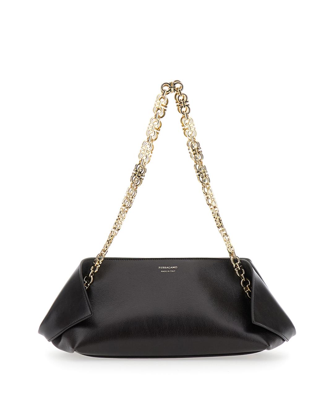 FERRAGAMO Коричневая кожаная сумка через плечо, фото 1