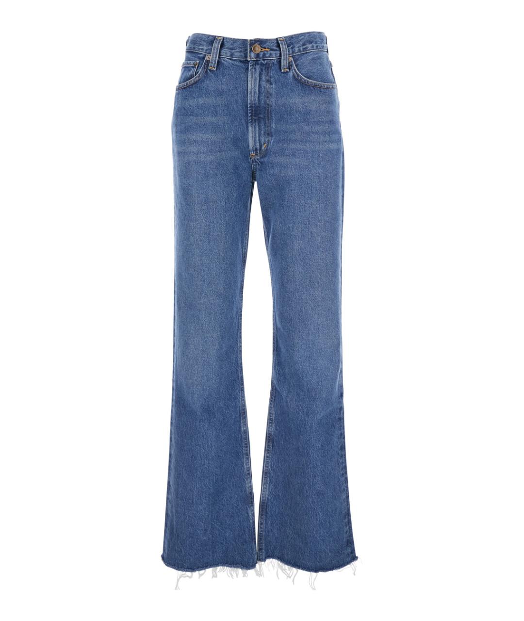 AGOLDE Синие хлопковые джинсы клеш, фото 1