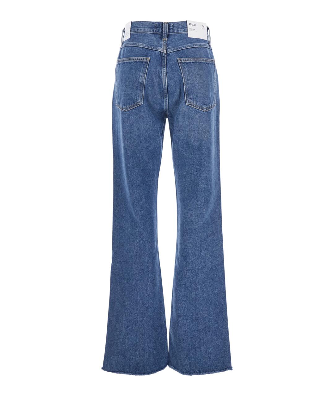 AGOLDE Синие хлопковые джинсы клеш, фото 2