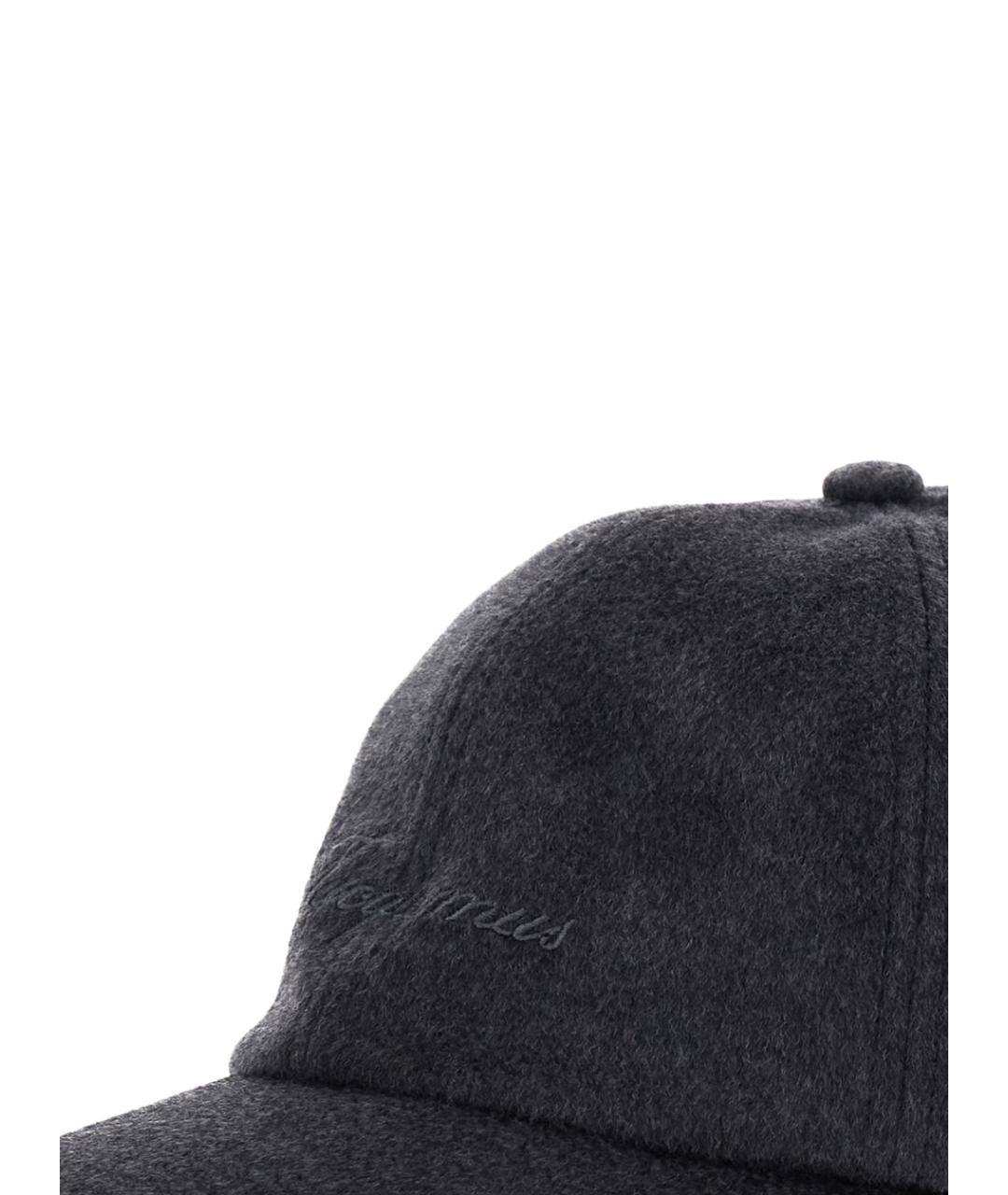 JACQUEMUS Серая шерстяная кепка, фото 3