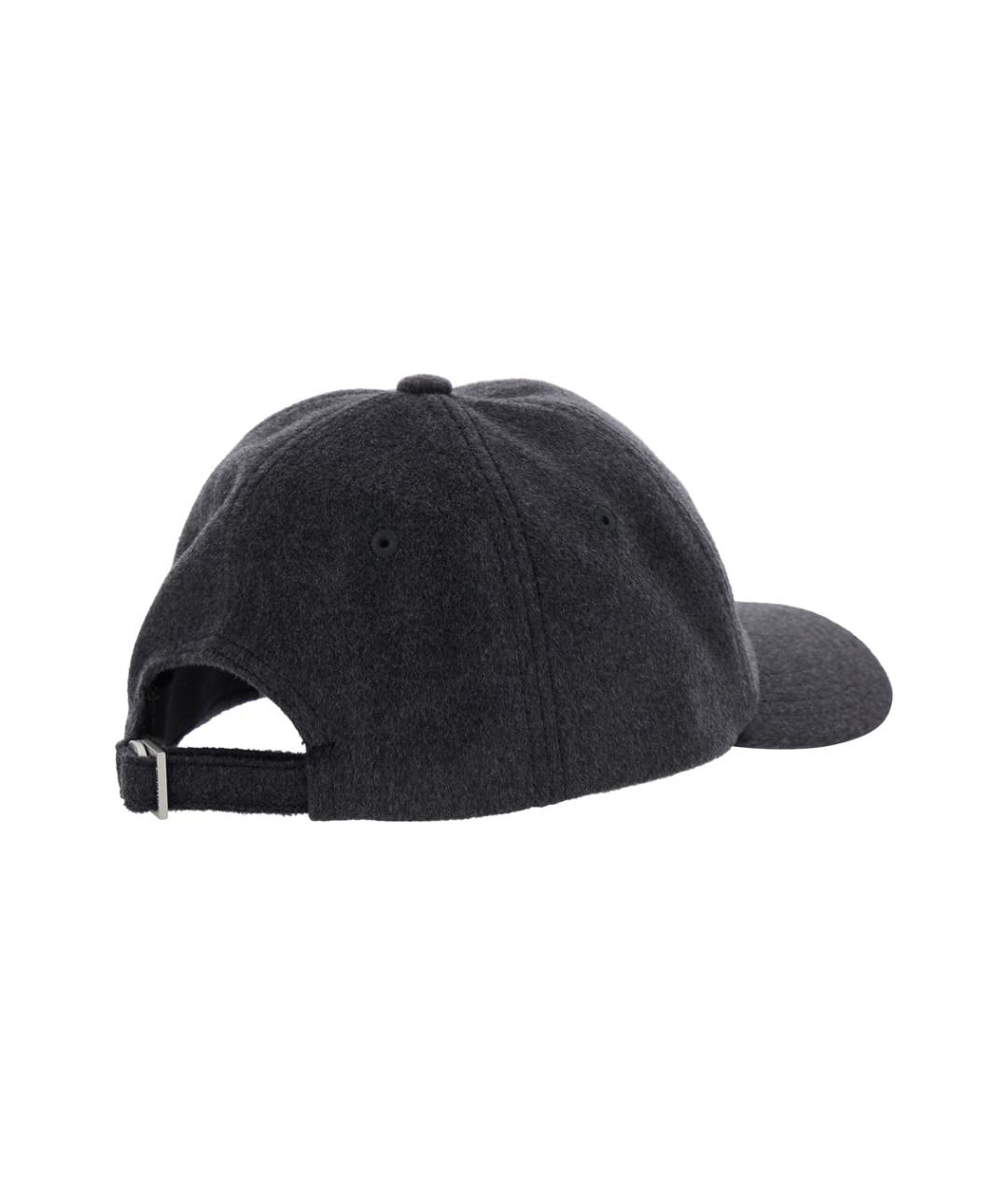 JACQUEMUS Серая шерстяная кепка, фото 2