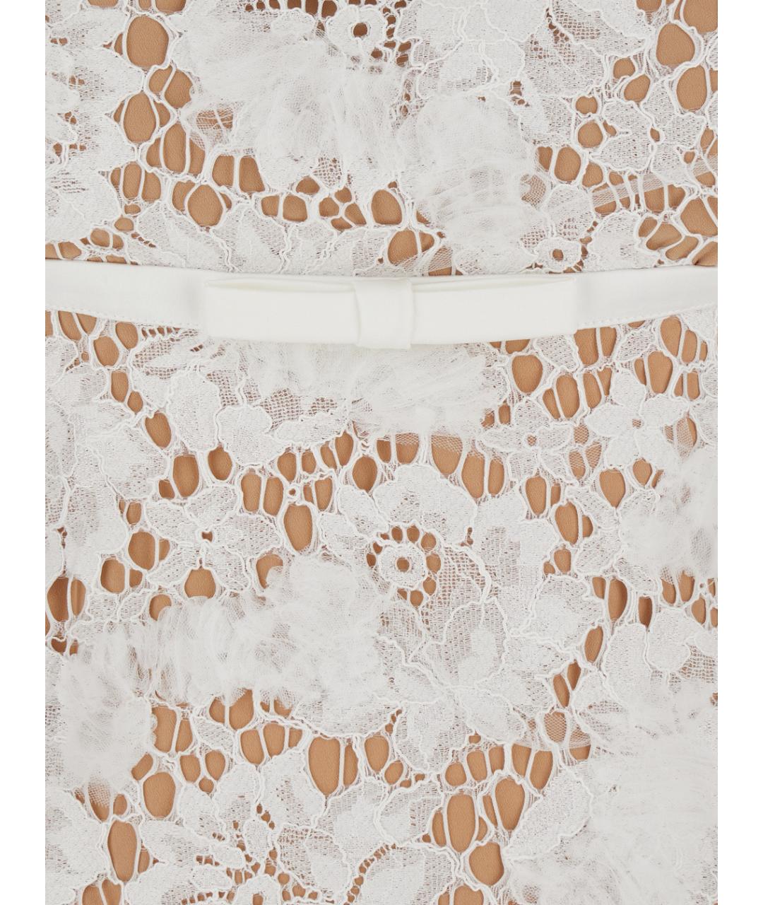 SELF-PORTRAIT Белое полиамидовое платье, фото 3