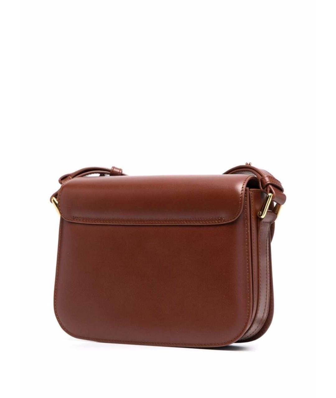 A.P.C. Коричневая кожаная сумка через плечо, фото 2