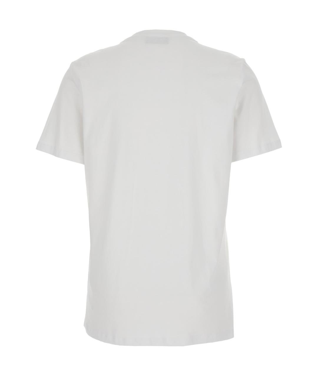 ELISABETTA FRANCHI Белая хлопковая футболка, фото 2