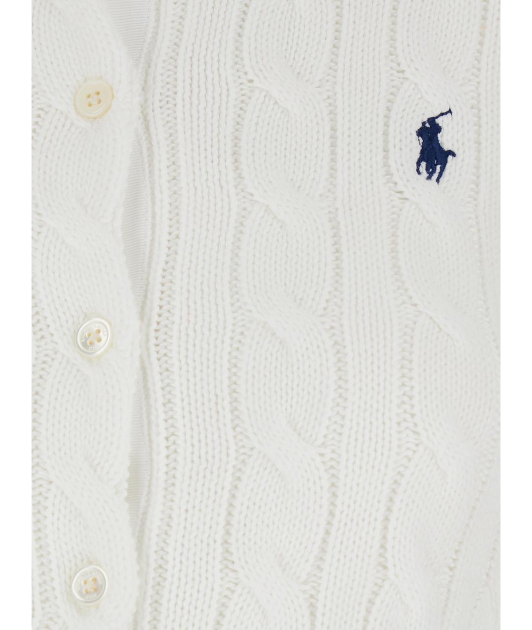 POLO RALPH LAUREN Белый хлопковый джемпер / свитер, фото 3