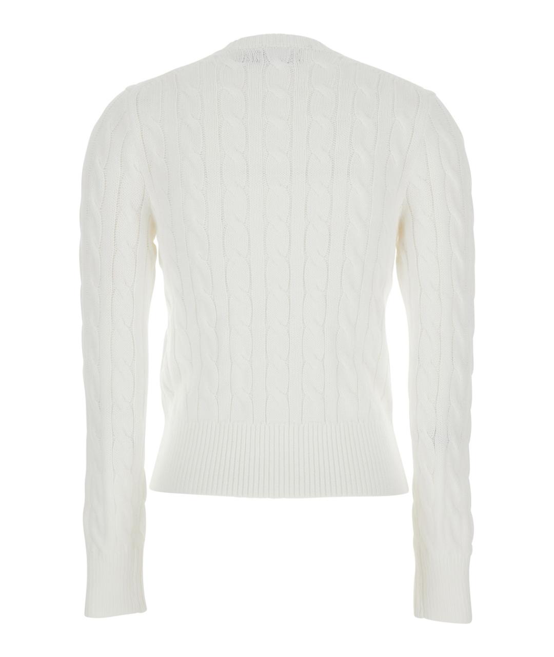 POLO RALPH LAUREN Белый хлопковый джемпер / свитер, фото 2
