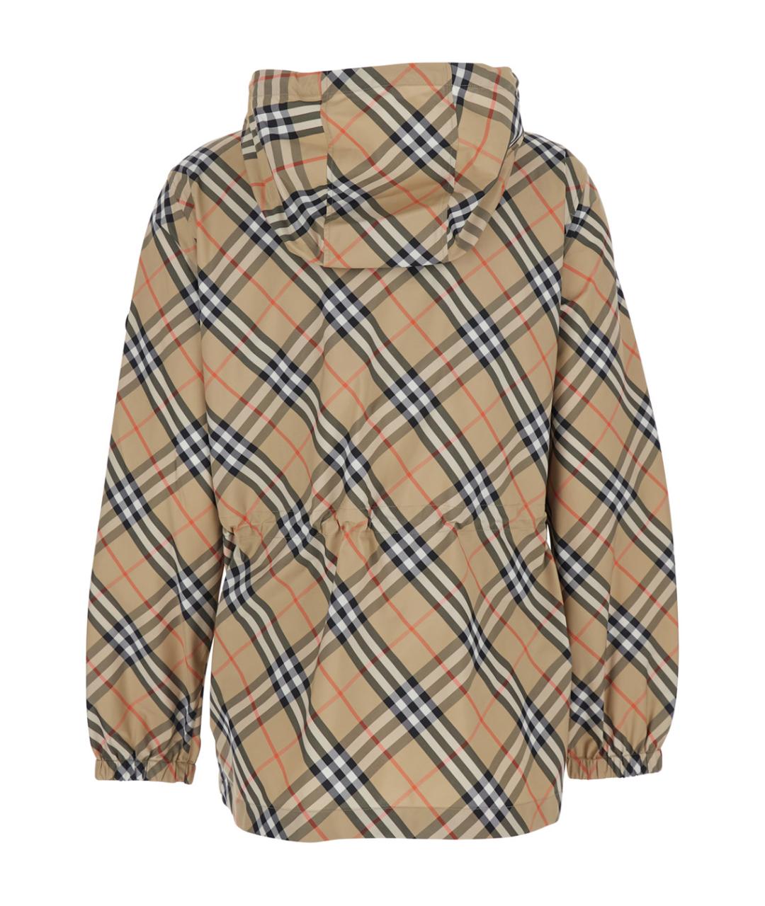 BURBERRY Бежевая полиэстеровая куртка, фото 2