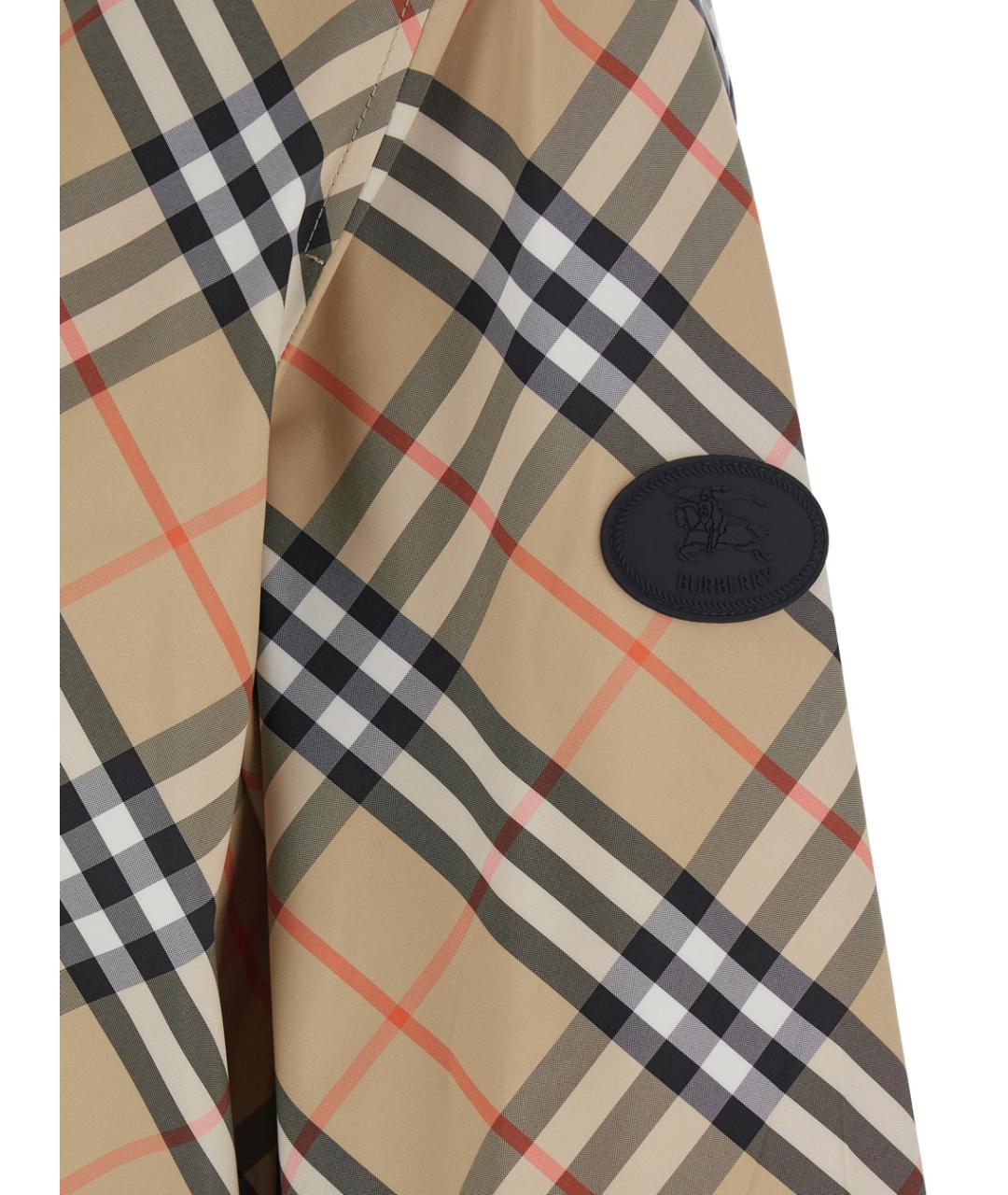 BURBERRY Бежевая полиэстеровая куртка, фото 3