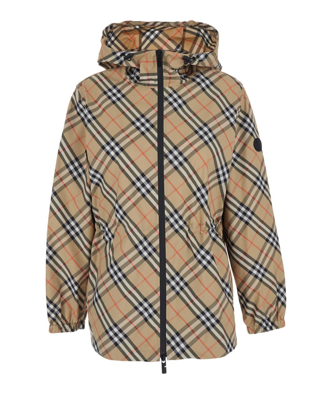 BURBERRY Бежевая полиэстеровая куртка, фото 1