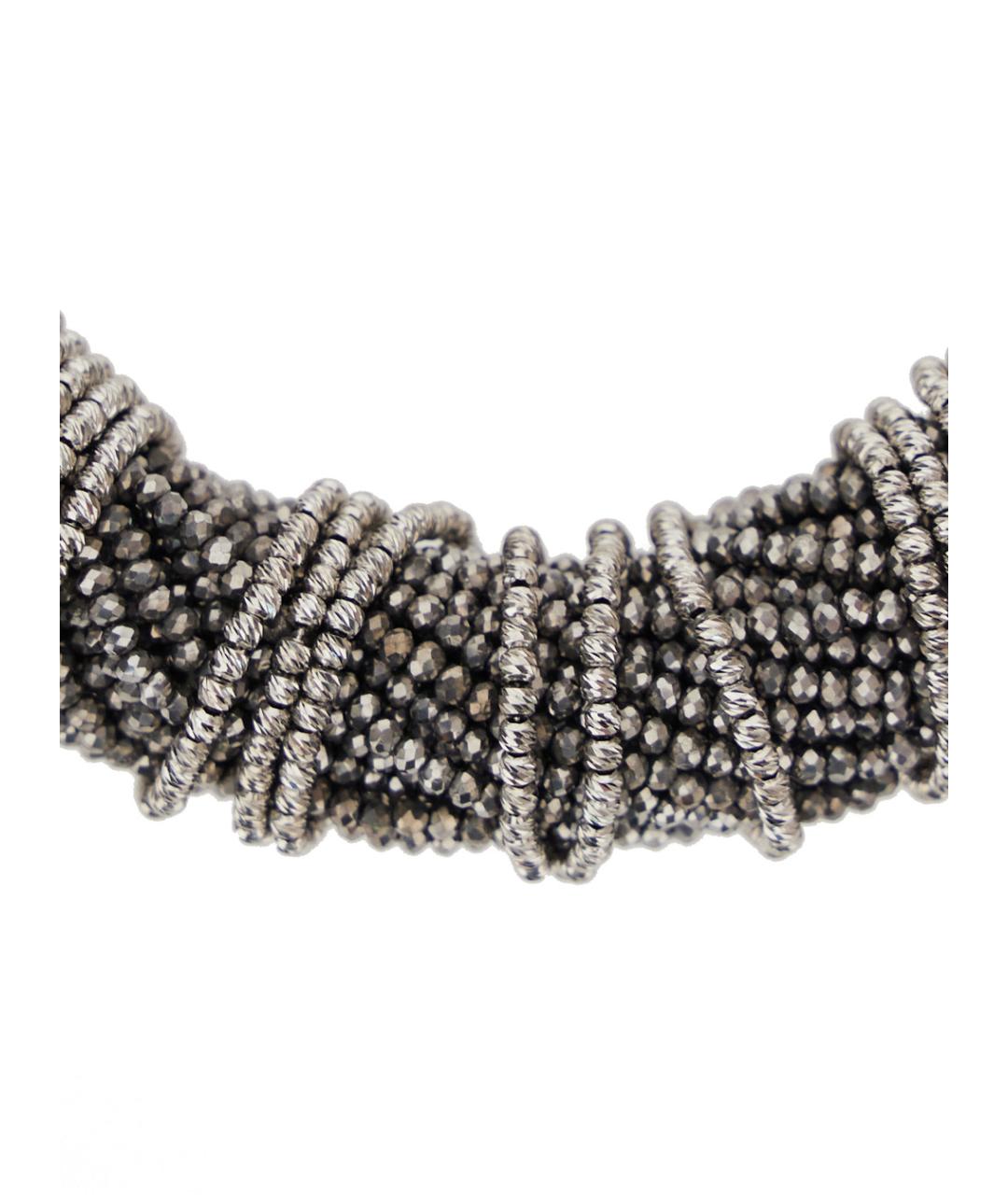 BRUNELLO CUCINELLI Серое колье из бисера, фото 2