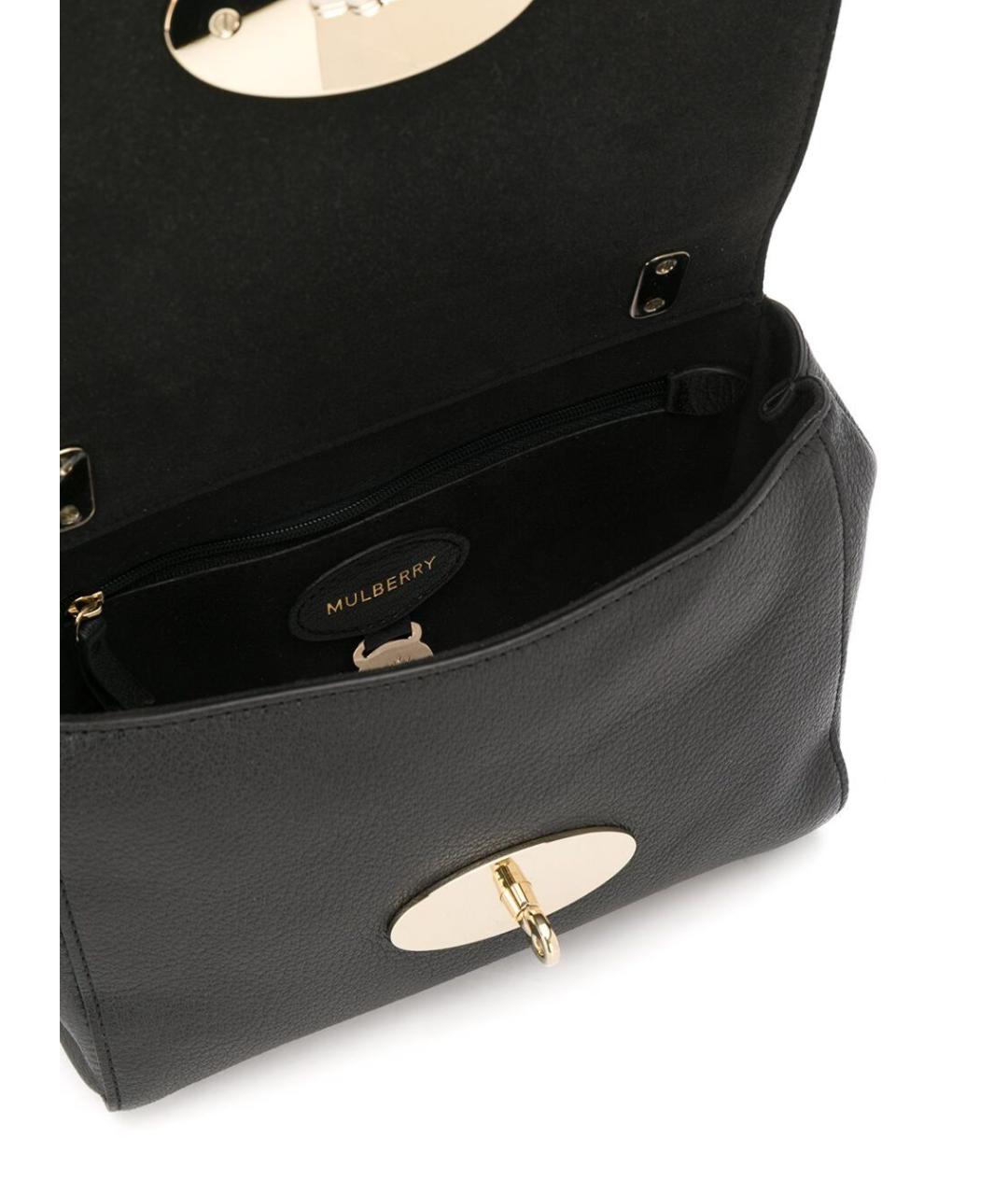 MULBERRY Черная кожаная сумка через плечо, фото 3
